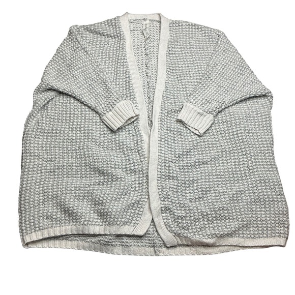 Aeropostale Cardigan Open Knit‎ Gray White Cozy Sweater XS - Picture 1 of 6